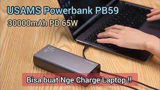 Usams PB59 Powerbank 30000mAh 65W Bisa Buat Nge Charge Laptop !! @USAMS_GLOBAL