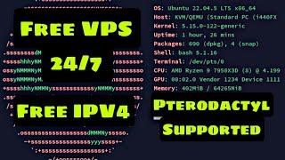 Free VPS 24/7 with proof , pterodactyl supported | vps | vps hosting