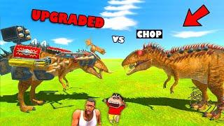 CARCHARODONTOSAURUS vs UPGRADED DINOSAUR | SHINCHAN and CHOP fight DINOSAURS |  Hindi ARBS AMAAN