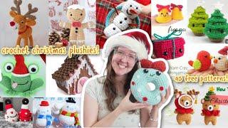 45 Cute Christmas Plushies to Crochet! Christmas Amigurumi Crochet Project Ideas with Free Patterns!