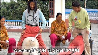 Wooden Vs Steel SPOON Spenking / Priya Sheetal Game