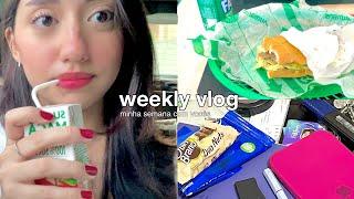 weekly vlog - minha semana: escola, pintando o cabelo, shopping, dia da fantasia, rotina