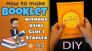 How to make a Booklet without using Glue & Stapler #shorts