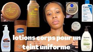 LES MEILLEURS LOTIONS POUR LE CORPS| pour un teint caramel,marron et foncé