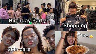 WEEKLY VLOG : Shopping ️ Eating RAMEN skin care, Birthday Party 