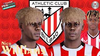 Nico Williams Face PES 2021 Athletic Bilbao NISZ Gaming | PES 2020 | Create Face PES