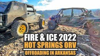 Fire & Ice 2022 at Hot Springs ORV Park | Jeep TJ on 37s, 4 linked Suzuki Samurai on 33s, RZRs, UTVs