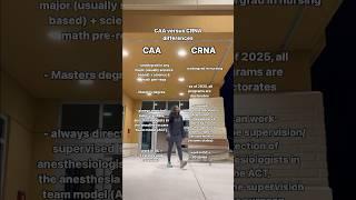 General differences between CAAs and CRNAs #anesthesiologistassistant