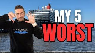 My 5 Worst Cruises Ever! Bosses, Broken Plumbing, Queues & more in this Funny Retrospective!