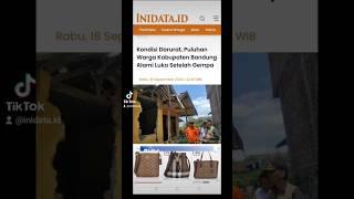 Kondisi Darurat, Puluhan Warga Kabupaten Bandung Alami Luka Setelah Gempa #inidataid #datanesiaini