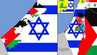 The Israel-Hamas War with Flags: Every Day (Oct 2023 - Oct 2024)