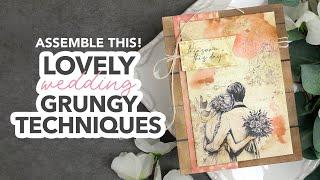 Pretty Grunge on Pattern Paper | Wedding Card