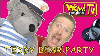 Baby Teddy Bear Tea Party Song for Kids with Steve and Maggie | Speaking Stories Wow English TV