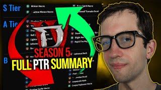 Diablo 4 - PTR Summary: The New Class Balance Season 5