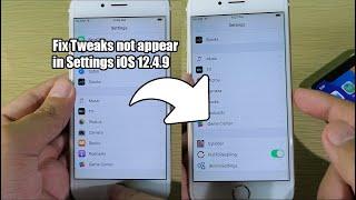 Fix Tweaks Not Appear in Settings iOS 12.4.9 - Chimera Jailbreak