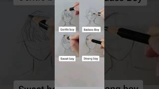 How to draw hair for anime boy (Pt 2) #shorts #draw