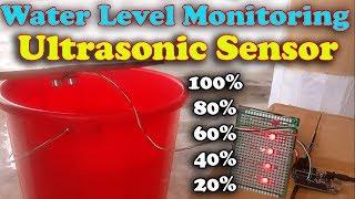 Arduino Project: Water level monitoring using Ultrasonic Sensor | Water Tank level monitoring