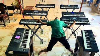 see the magical figure of saviour Bee ‍️‍️‍️ with  many keyboards