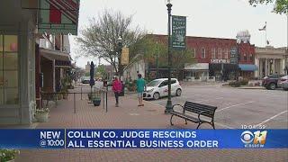 Collin County Judge Rescinds Order That 'All Businesses Are Essential'