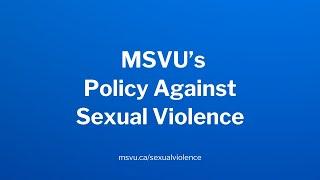 MSVU’s Policy Against Sexual Violence