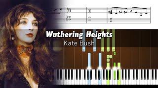Kate Bush - Wuthering Heights - ACCURATE Piano Tutorial + SHEETS