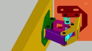 Mechanism Design: Furniture Door Hinge 6-bar & Spring