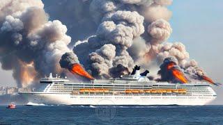 Horrifying Moment, Russian Cruise Ship Carrying 39 Generals Destroyed by US F-16