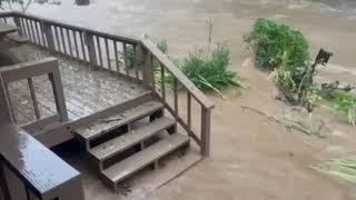 Dramatic Video Captures Moment House is Washed Away During Hurricane Helene Floods