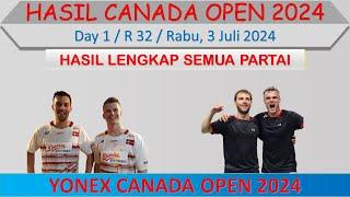 Hasil Canada Open 2024 Hari Ini │ Day 1 / 32 Besar │