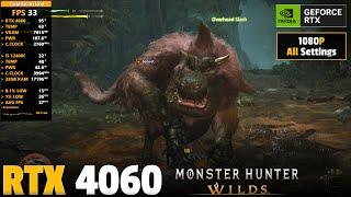 RTX 4060 + i5 12400f - Monster Hunter Wilds (Full Game) - 1080p All Settings