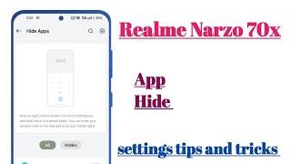 Realme Narzo 70x 5g App hide settings hidden features || How to use
