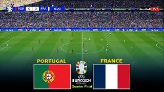 LIVE : PORTUGAL vs FRANCE I UEFA EURO 2024 | QUARTER-FINAL - MATCH LIVE TODAY | REALISTIC PES GAME