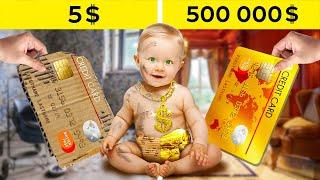 RICHE vs PAUVRE *Défi Budget Extrême | 5$ VS CARTE GOLD SANS LIMITE DE PLAFOND par 123 GO! CHALLENGE