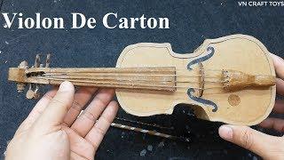 Violin de carton (How to make violin from cardboard)