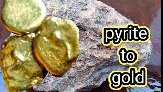 How Can gold be extracted from pyrite