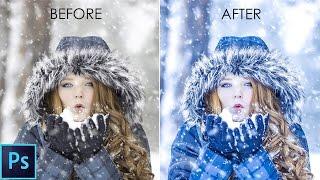 Bluetone HDR Effect to Winter Photos in Photoshop [Tutorial PSD Included]