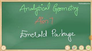 Emerald Package | Aim 7 | Analytical Geometry | Class 8 | Maths Techno | Vishwablooms