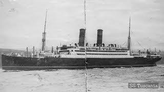 Sinking of the SS Tuscania sunk by German Submarine (1918).