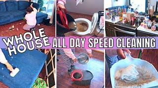 WHOLE HOUSE SPEED CLEANING MOTIVATION // CLEANING PROGRESS IN MY MESSY HOUSE // CLEAN WITH ME