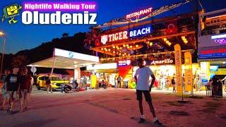 Oludeniz Nightlife - Fethiye - Turkey - 4K Walking Tour - June 2024