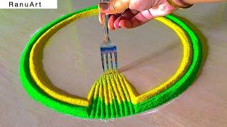 flower rangoli easy and beautiful rangoli new year rangoli designs 2024RanuArt