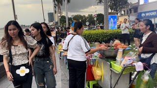 Cambodia tour 2024 - Evening Walking tour in Phnom Penh city 4k 60fps