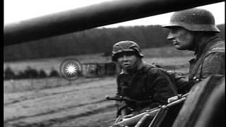 German Ardennes offensive scenes during Battle of the Bulge in World War II...HD Stock Footage