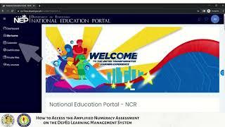 Guide on How to Access the Amplified Numeracy Assessment using DepEd LMS