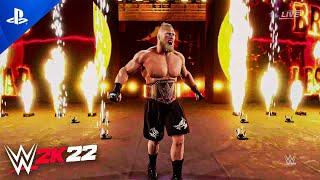 (PS5) WWE 2K22 Brock Lesnar Champion Full Entrance with Theme Song [4K 60FPS HDR]