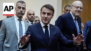 France President Emmanuel Macron arrives in Beirut