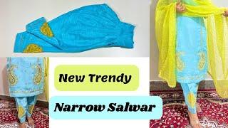 Narrow Salwar Cutting and Stitching/ Straight Salwar