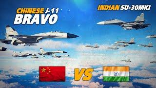 10x Su-30MKI Vs 10x J-11 Bravo | BVR | Digital Combat Simulator | DCS |