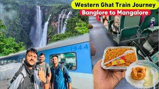 Bangalore to Mangalore Most Beautiful Train Journey with Delicious IRCTC FOOD ||Western Ghat Journey