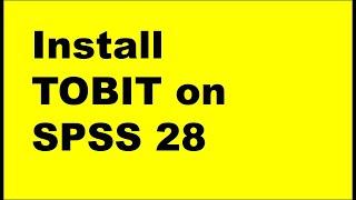 Install TOBIT in SPSS 28 IBM Statistics, How to using R